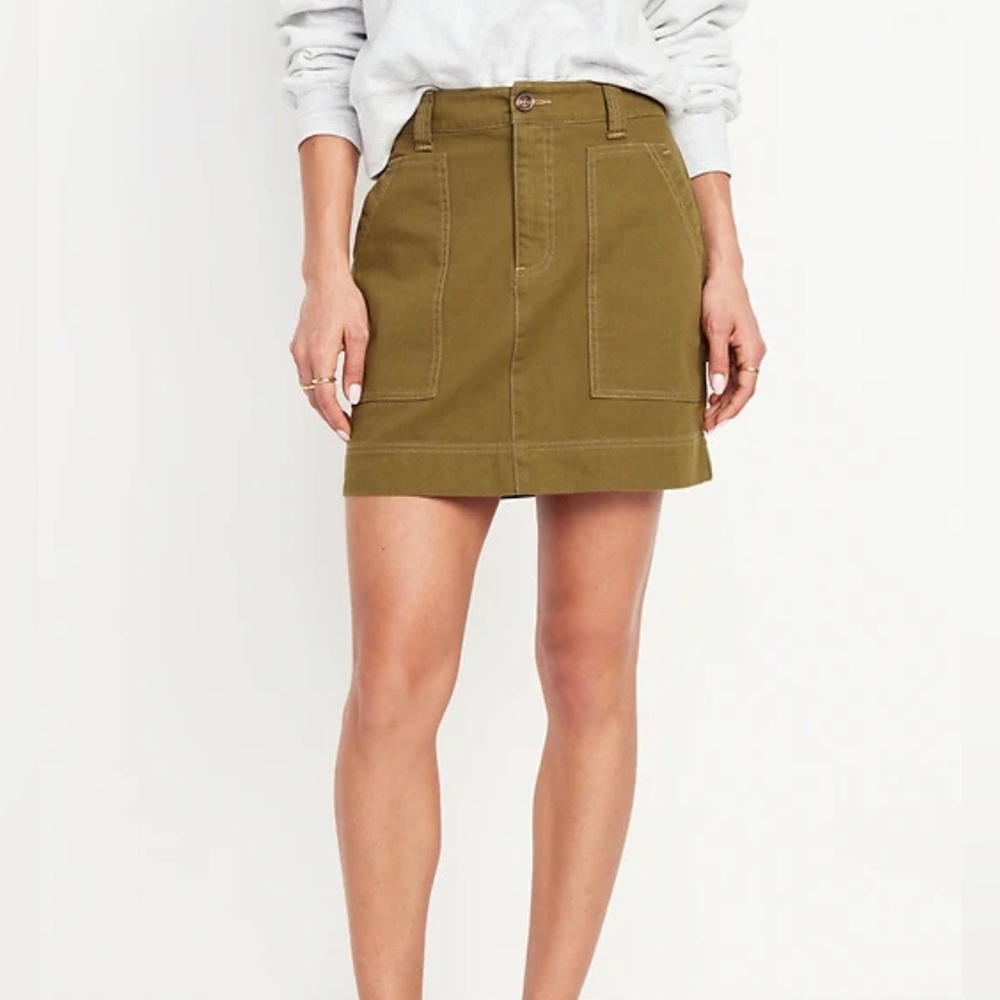Banana Republic Twill A-Line Mini Skirt - Size 0